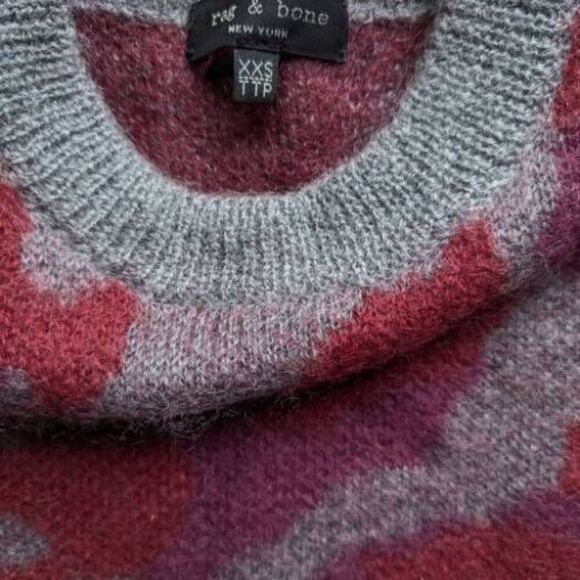 Rag & Bone Mohair blend leopard print sweater XXS - Picture 9 of 9